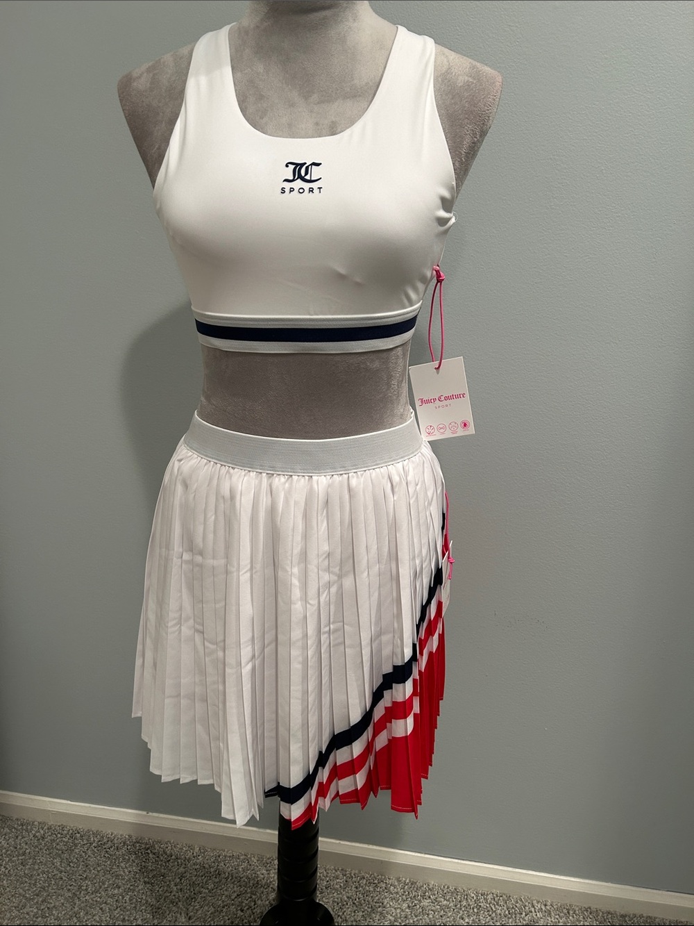 Juicy Couture Two Piece Patriotic Tennis Outfit M